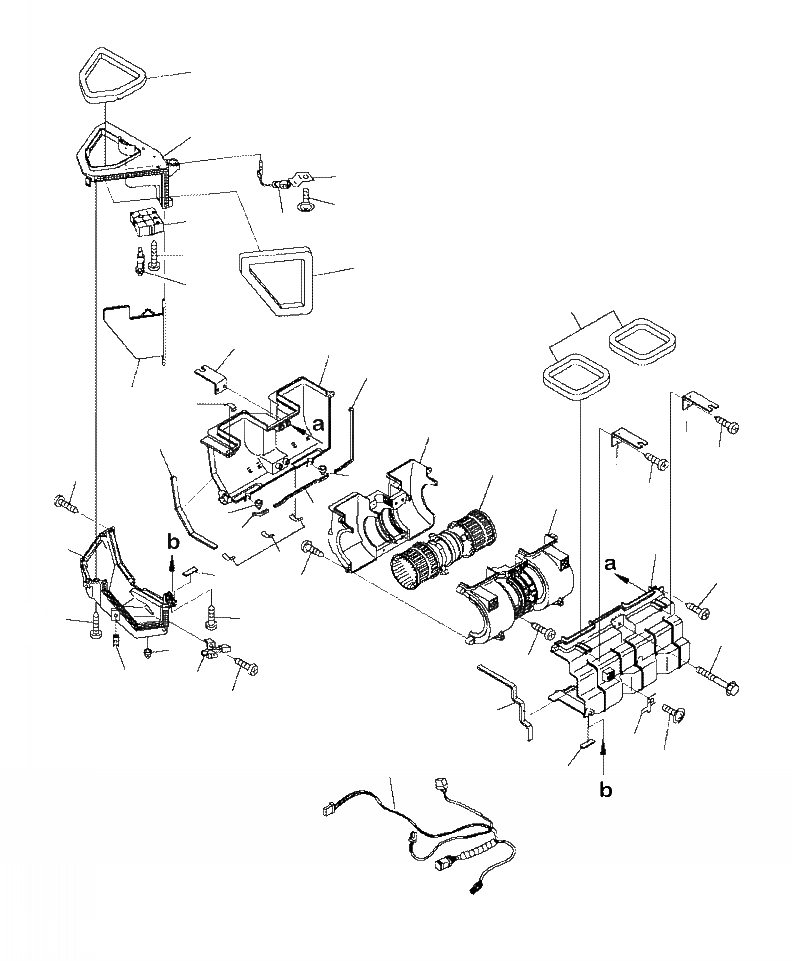 Схема запчастей Komatsu WA430-6 - K-9A КОНДИЦ. ВОЗДУХА НАГНЕТАТЕЛЬ INTAKE OPERATORXD S ОБСТАНОВКА И СИСТЕМА УПРАВЛЕНИЯ