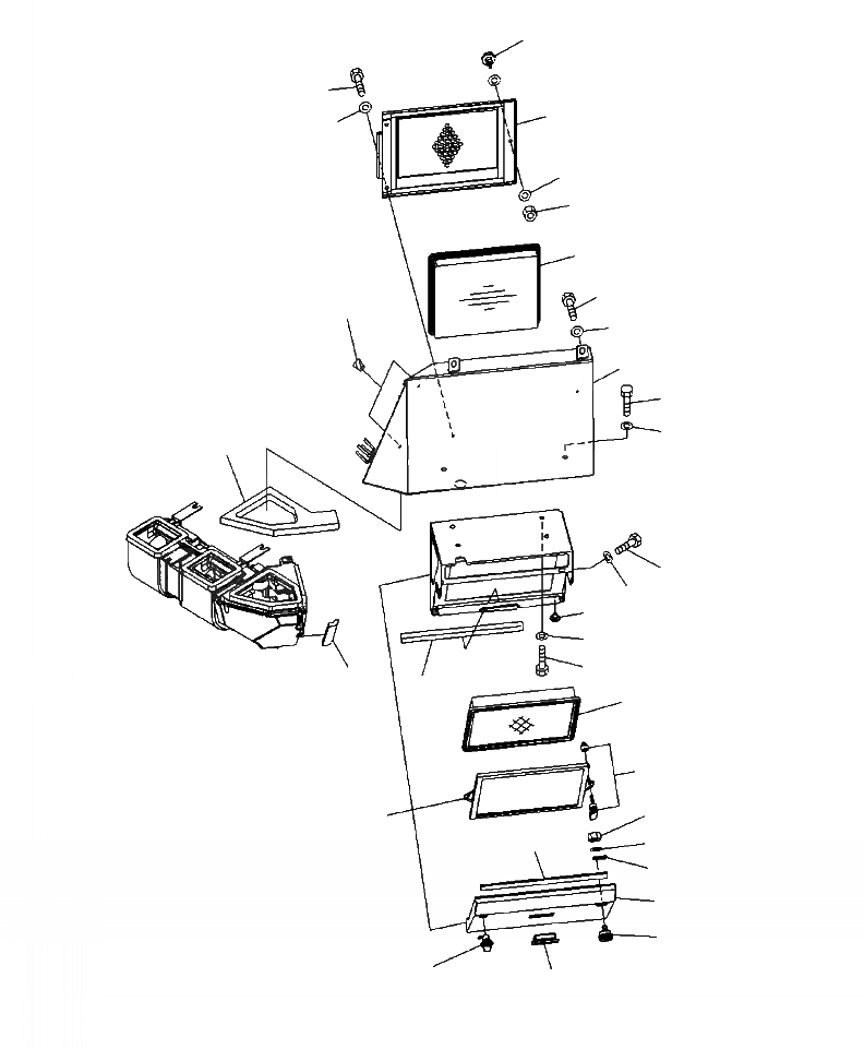 Схема запчастей Komatsu WA430-6 - K-A КОНДИЦ. ВОЗДУХА ФИЛЬТР. OPERATORXD S ОБСТАНОВКА И СИСТЕМА УПРАВЛЕНИЯ
