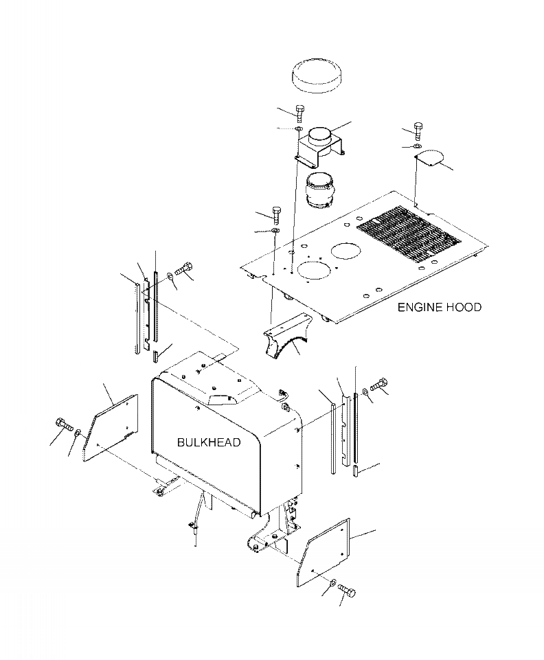 Схема запчастей Komatsu WA430-6 - M-A КАПОТ КРЫШКА(/) ЧАСТИ КОРПУСА