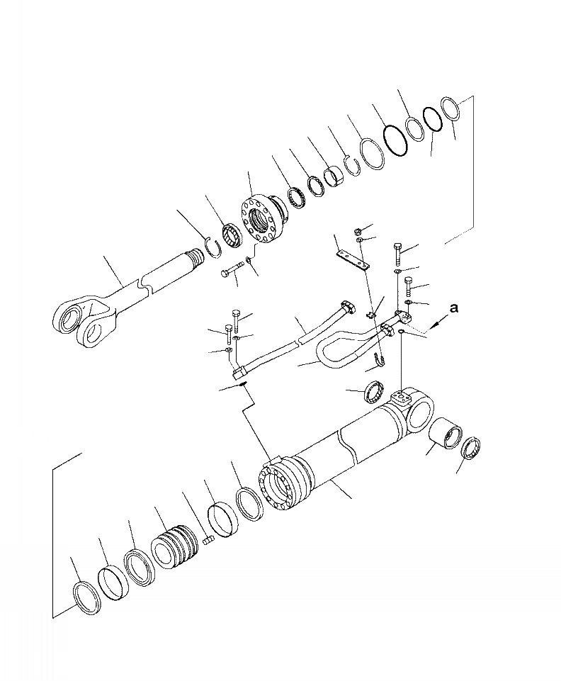 Схема запчастей Komatsu WA430-6 - T-A ЛЕВ. ЦИЛИНДР СТРЕЛЫ РАБОЧЕЕ ОБОРУДОВАНИЕ