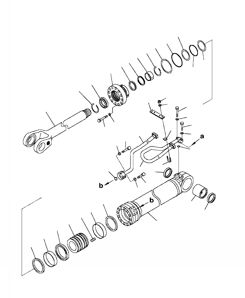 Схема запчастей Komatsu WA430-6 - T-A ПРАВ. ЦИЛИНДР СТРЕЛЫ РАБОЧЕЕ ОБОРУДОВАНИЕ