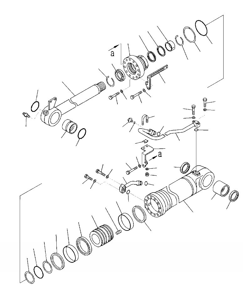 Схема запчастей Komatsu WA430-6 - T-A ЦИЛИНДР КОВША БОЛЬШ. КОВШ РАБОЧЕЕ ОБОРУДОВАНИЕ