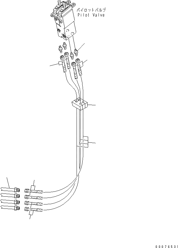 Схема запчастей Komatsu WA450-5L - ГИДРОЛИНИЯ (P.P.C TOWER ТРУБЫ) ГИДРАВЛИКА