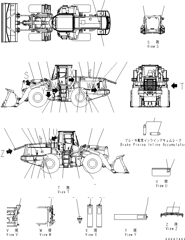 Схема запчастей Komatsu WA450-5L - МАРКИРОВКА (ФРАНЦИЯ) МАРКИРОВКА