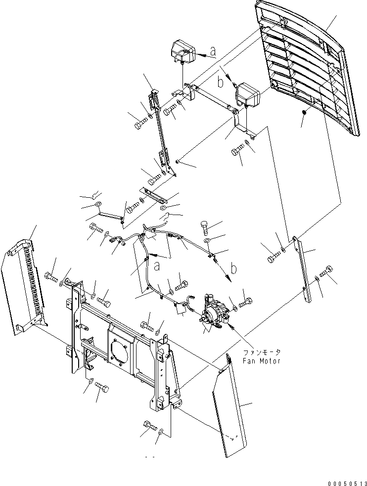 Схема запчастей Komatsu WA450-6-W1 - РАДИАТОР (РЕШЕТКА) СИСТЕМА ОХЛАЖДЕНИЯ
