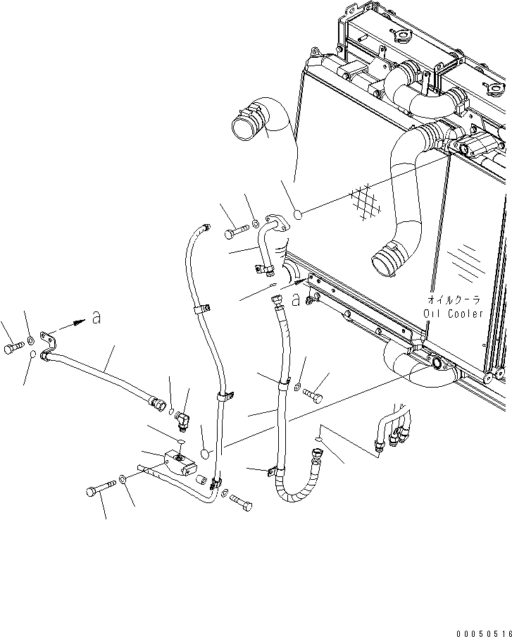 Схема запчастей Komatsu WA450-6-W1 - РАДИАТОР (ГИДРАВЛ ОХЛАДИТЕЛЬ ЛИНИЯ) СИСТЕМА ОХЛАЖДЕНИЯ