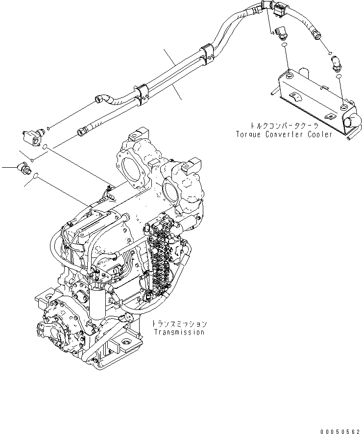 Схема запчастей Komatsu WA450-6-W1 - ГИДРОТРАНСФОРМАТОР И ТРАНСМИССИЯ (ГИДРОТРАНСФОРМАТОР ЛИНИЯ ОХЛАЖДЕНИЯ) СИЛОВАЯ ПЕРЕДАЧА