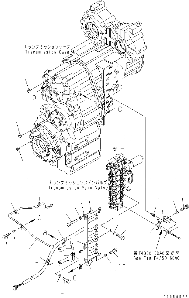 Схема запчастей Komatsu WA450-6-W1 - RANSMISSION (АКСЕССУАРЫ) (/) (С БЛОКИР.-UP) СИЛОВАЯ ПЕРЕДАЧА