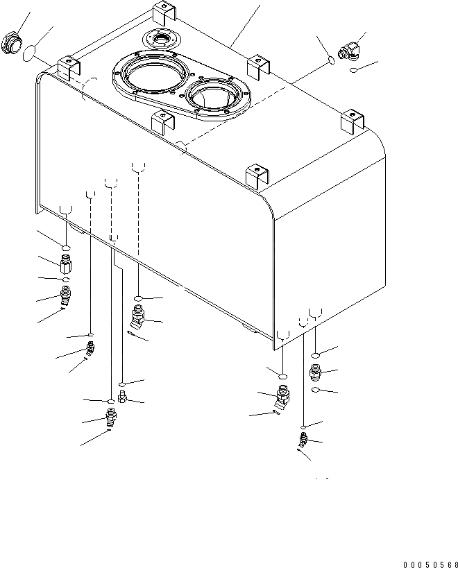 Схема запчастей Komatsu WA450-6-W1 - ГИДР. БАК. ГИДРАВЛИКА