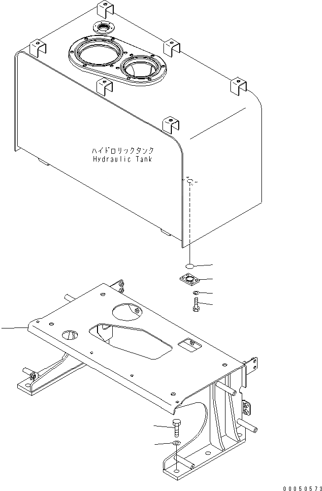 Схема запчастей Komatsu WA450-6-W1 - ГИДР. БАК. (MOUTING ЧАСТИ) ГИДРАВЛИКА