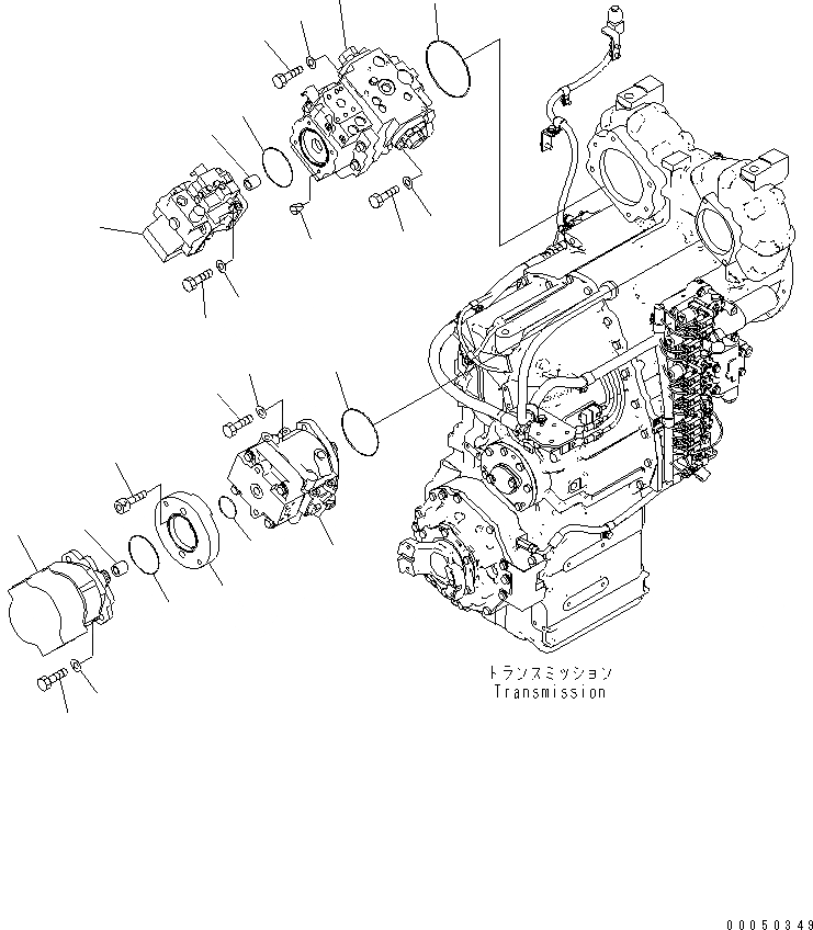 Схема запчастей Komatsu WA450-6-W1 - ГИДР. НАСОС. ГИДРАВЛИКА