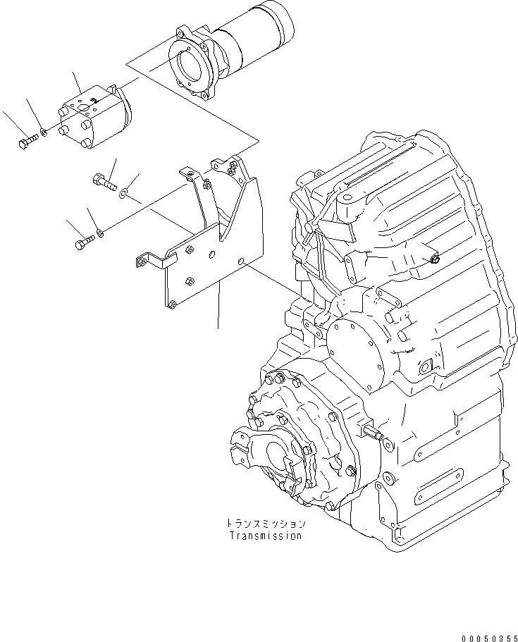 Схема запчастей Komatsu WA450-6-W1 - ГИДР. НАСОС. (ЛИНИЯ ЭКСТРЕНН. РУЛЕВ. УПРАВЛ-Я) ГИДРАВЛИКА