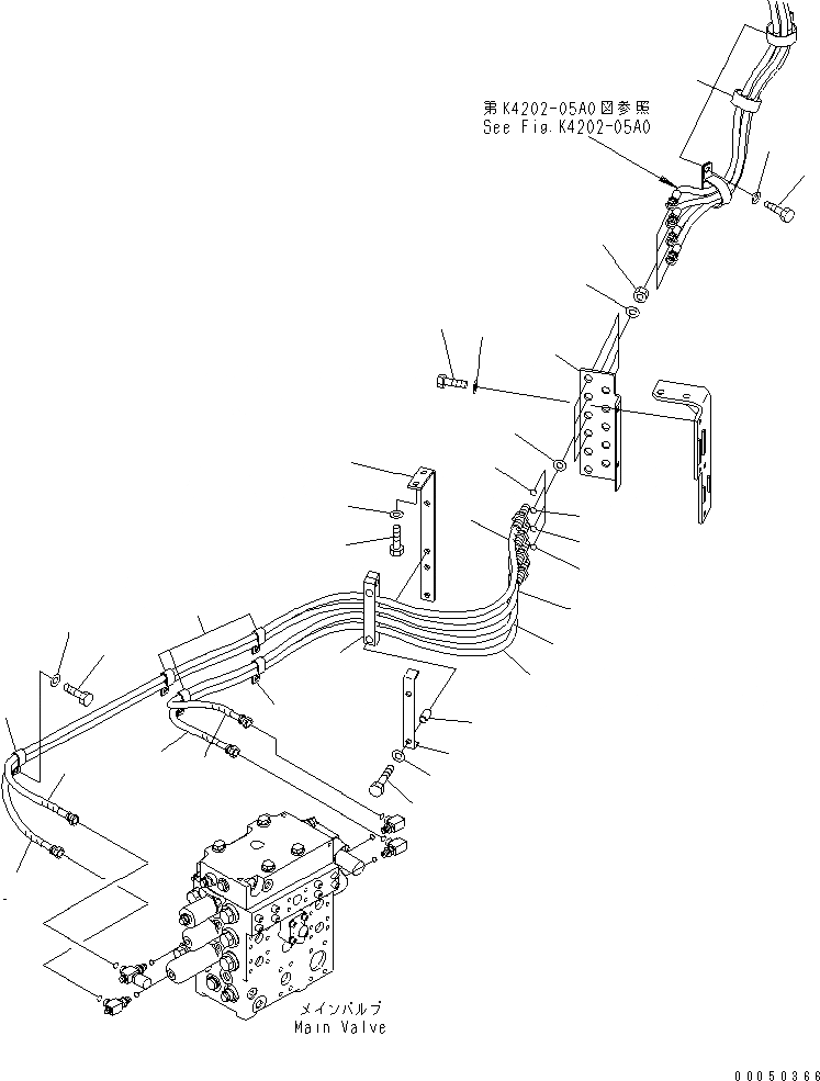 Схема запчастей Komatsu WA450-6-W1 - ГИДРОЛИНИЯ (PPC ЛИНИЯ) ГИДРАВЛИКА