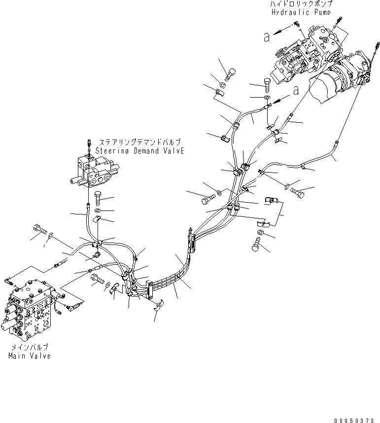 Схема запчастей Komatsu WA450-6-W1 - ГИДРОЛИНИЯ (ПОГРУЗ. СЕНСОР. ЛИНИЯ) ГИДРАВЛИКА