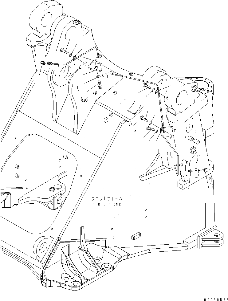 Схема запчастей Komatsu WA450-6-W1 - УДАЛЕННАЯ СМАЗКА (РАБОЧЕЕ ОБОРУДОВАНИЕ) ОСНОВНАЯ РАМА И ЕЕ ЧАСТИ