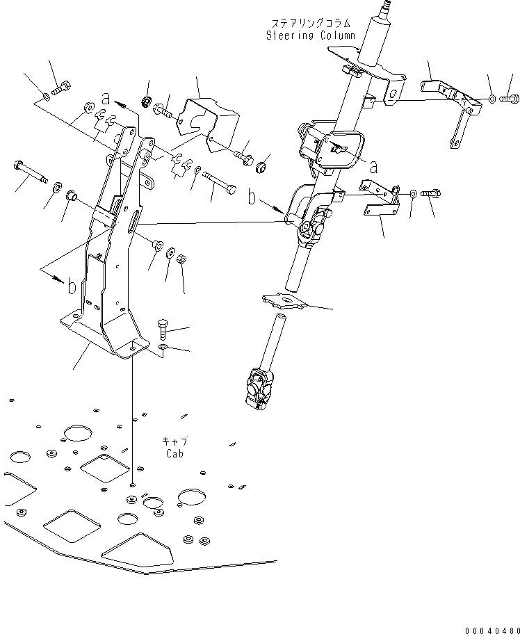 Схема запчастей Komatsu WA450-6-W1 - КАБИНА ROPS (КОЛОНКА И ORBITROL) (ЭЛЕМЕНТЫ КРЕПЛЕНИЯ) КАБИНА ОПЕРАТОРА И СИСТЕМА УПРАВЛЕНИЯ