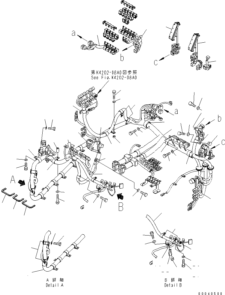 Схема запчастей Komatsu WA450-6-W1 - КАБИНА ROPS (ПОЛ Э/ПРОВОДКА) (/) КАБИНА ОПЕРАТОРА И СИСТЕМА УПРАВЛЕНИЯ