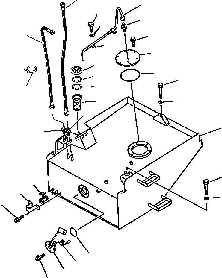 Схема запчастей Komatsu WA450-2 - FIG NO. ТОПЛ. БАК И ТОПЛИВОПРОВОД КОМПОНЕНТЫ ДВИГАТЕЛЯ & ЭЛЕКТРИКА