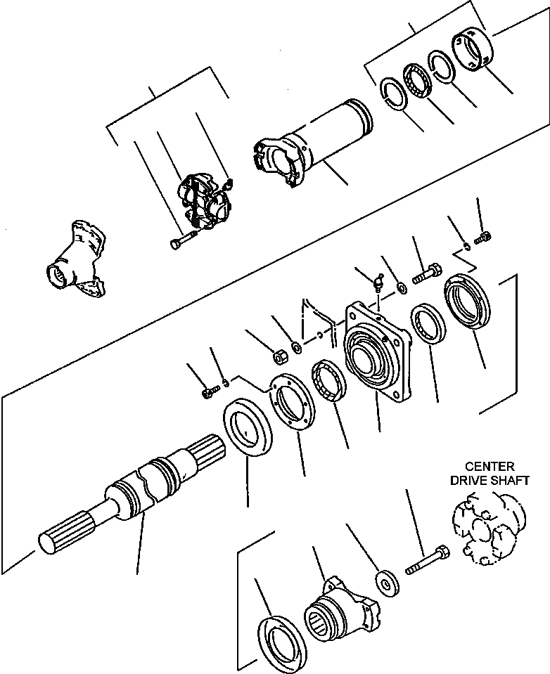 Схема запчастей Komatsu WA450-2 - FIG NO. A ПЕРЕДН. ВЕДУЩ. ВАЛ ROCKДЛЯD ВЕДУЩ. ВАЛ, МОСТS КОЛЕСА & ТОРМОЗ. СИСТЕМАS