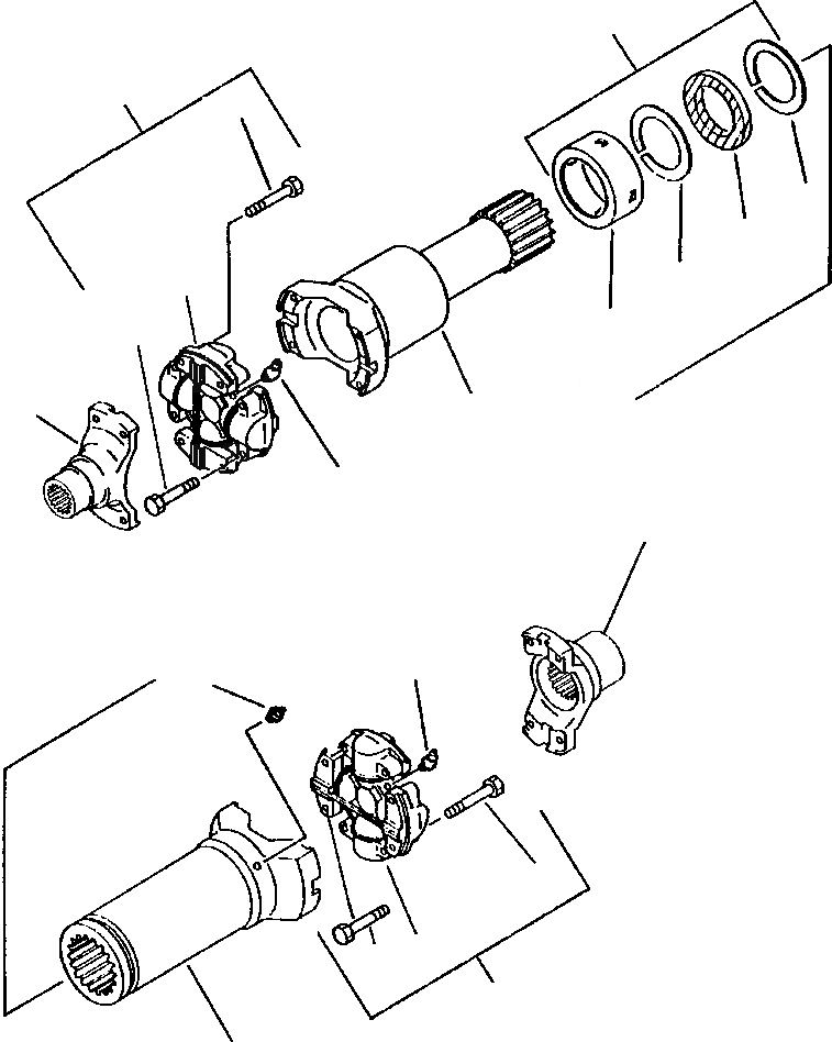 Схема запчастей Komatsu WA450-2 - FIG NO. A ЦЕНТР. ВЕДУЩ. ВАЛ ROCKДЛЯD ВЕДУЩ. ВАЛ, МОСТS КОЛЕСА & ТОРМОЗ. СИСТЕМАS
