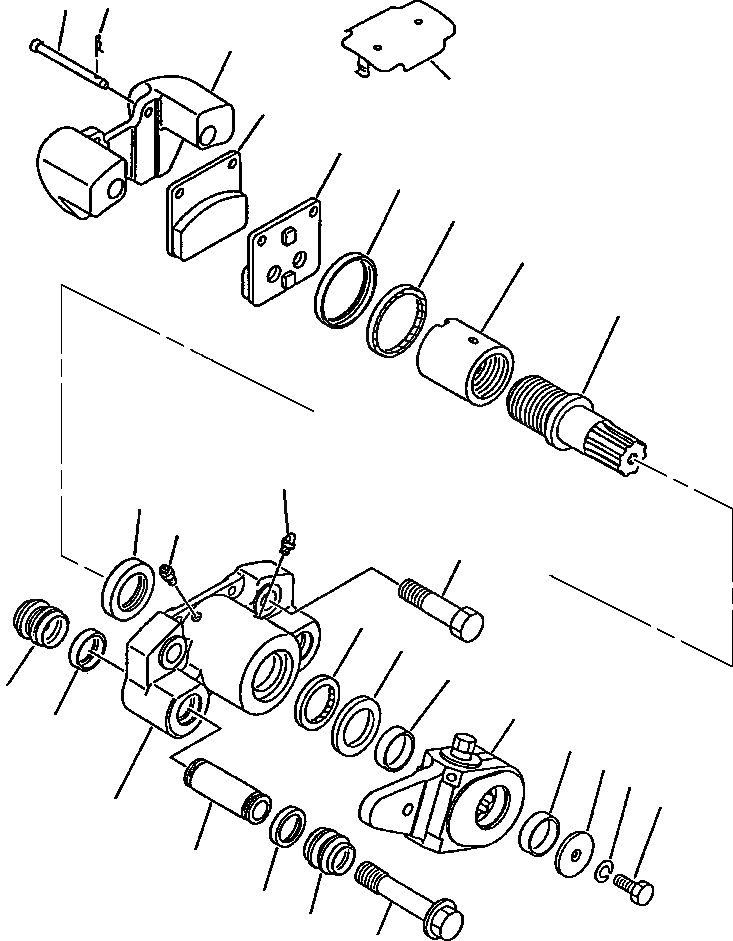 Схема запчастей Komatsu WA450-2 - FIG NO. ПЕРЕДНИЙ МОСТ СТОЯНОЧНЫЙ ТОРМОЗ ВЕДУЩ. ВАЛ, МОСТS КОЛЕСА & ТОРМОЗ. СИСТЕМАS