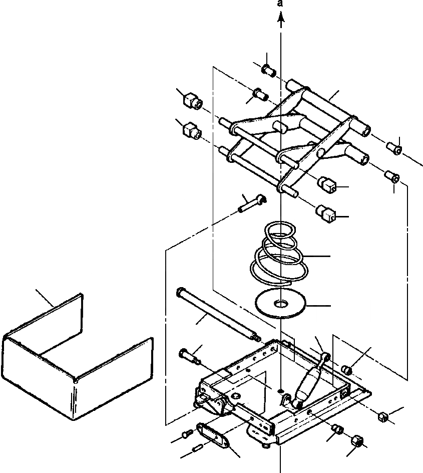 Схема запчастей Komatsu WA450-2 - FIG NO. C СИДЕНЬЕ ОПЕРАТОРА SEARS BRAND - ПОДВЕСКА РАМА, ЧАСТИ КОРПУСА & SUPERSTRUCTURE
