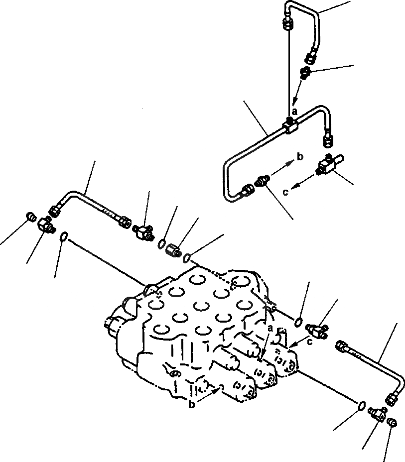 Схема запчастей Komatsu WA450-2 - FIG NO. THREE-СЕКЦ. УПРАВЛЯЮЩ. КЛАПАН УПРАВЛ-Е РАБОЧИМ ОБОРУДОВАНИЕМ