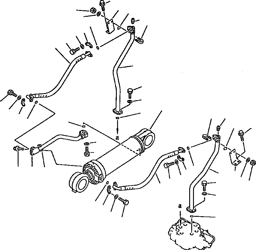 Схема запчастей Komatsu WA450-2 - FIG NO. ГИДРОЛИНИЯ ГИДРОЦИЛИНДР КОВША УПРАВЛ-Е РАБОЧИМ ОБОРУДОВАНИЕМ