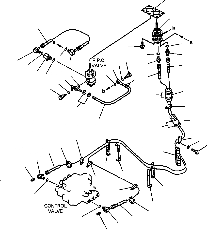 Схема запчастей Komatsu WA450-2 - FIG NO. 7 ГИДРОЛИНИЯ ПЕРЕДН. НАВЕСН. ОБОРУД УПРАВЛ-Е РАБОЧИМ ОБОРУДОВАНИЕМ