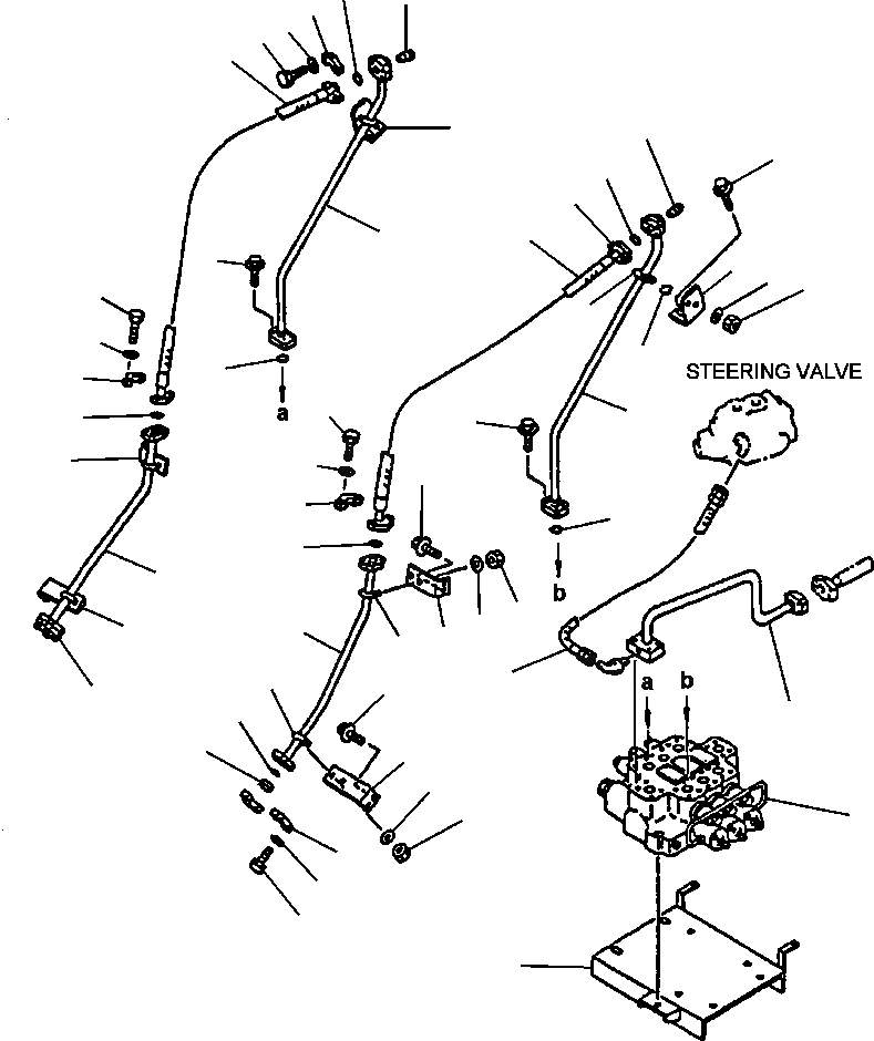 Схема запчастей Komatsu WA450-2 - FIG NO. 7 ГИДРОЛИНИЯ ПЕРЕДН. НАВЕСН. ОБОРУД - THREE-СЕКЦ. УПРАВЛЯЮЩ. КЛАПАН УПРАВЛ-Е РАБОЧИМ ОБОРУДОВАНИЕМ