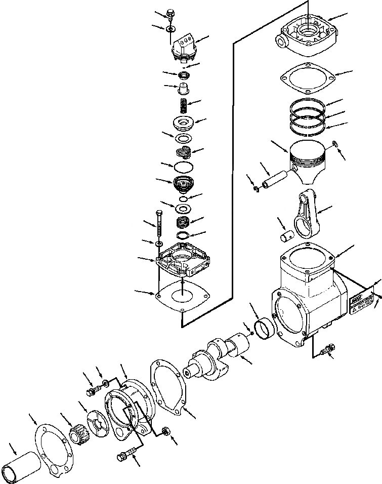 Схема запчастей Komatsu WA450-2 - КОМПРЕССОР АКСЕССУАРЫ