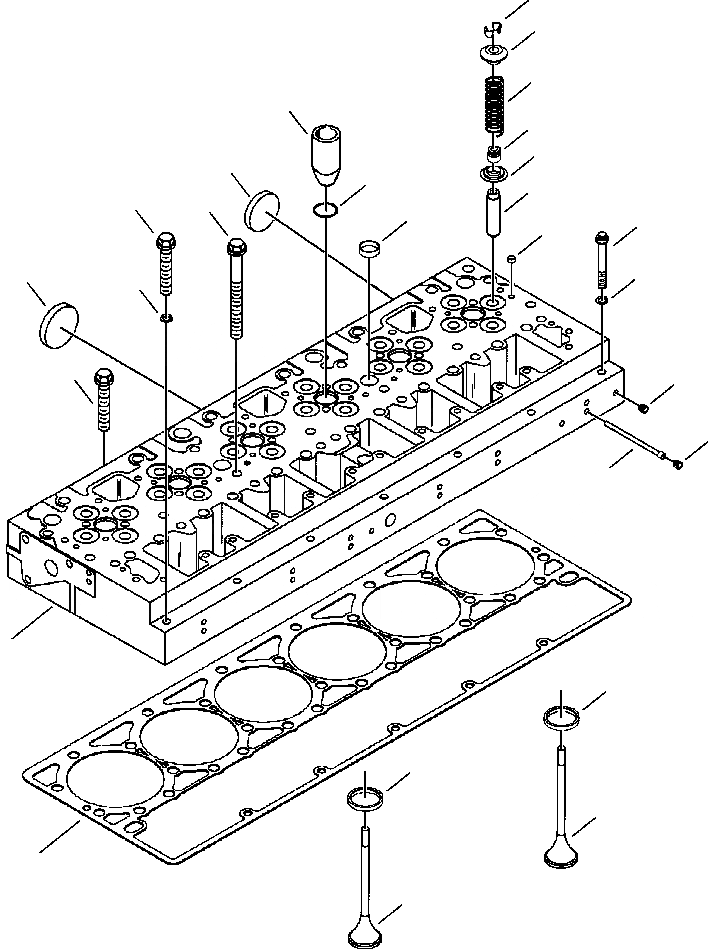 Схема запчастей Komatsu WA450-3L - FIG. A-AA ГОЛОВКА ЦИЛИНДРОВ ДВИГАТЕЛЬ