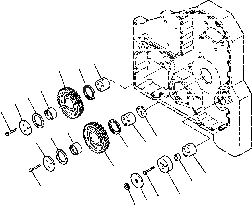 Схема запчастей Komatsu WA450-3L - FIG. A-A ПРОМЕЖУТОЧНАЯ ШЕСТЕРНЯS ДВИГАТЕЛЬ