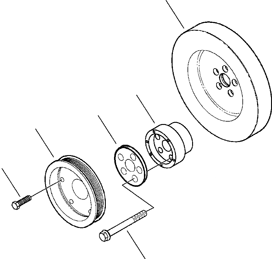 Схема запчастей Komatsu WA450-3L - FIG. A-AA ДЕМПФЕР И КОЛЕНВАЛ ШКИВ ДВИГАТЕЛЬ