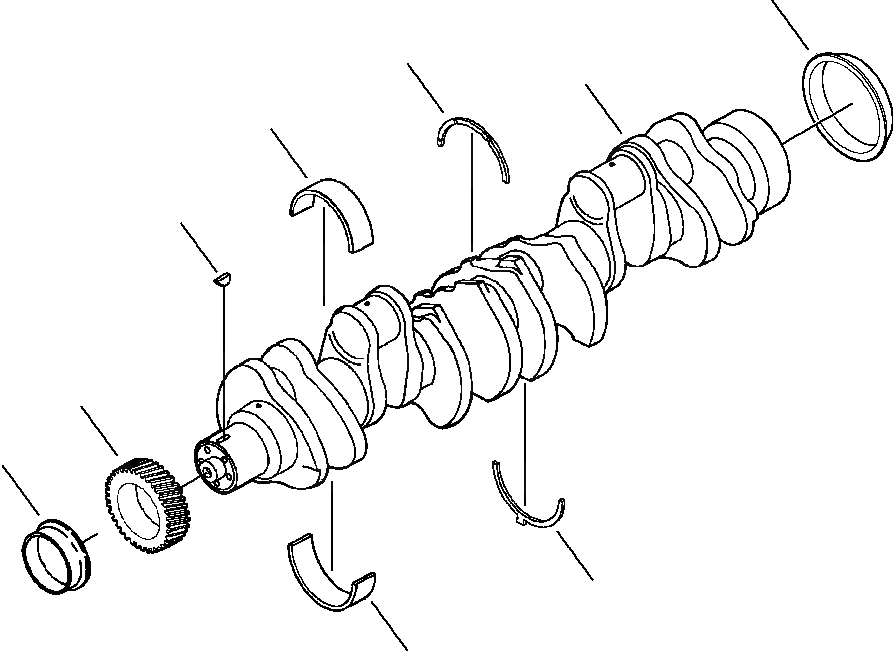 Схема запчастей Komatsu WA450-3L - FIG. A-A КОЛЕНВАЛ ДВИГАТЕЛЬ