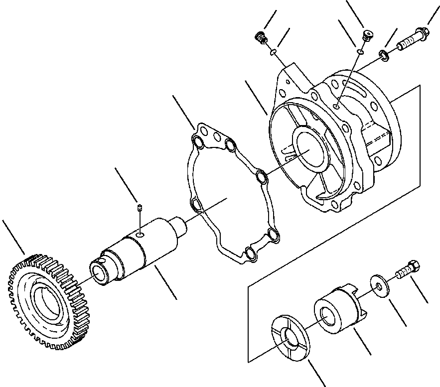 Схема запчастей Komatsu WA450-3L - FIG. A8-AA ТОПЛИВН. НАСОС ПРИВОД ДВИГАТЕЛЬ