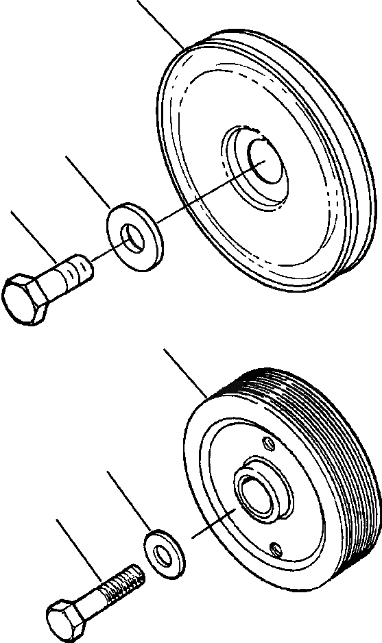 Схема запчастей Komatsu WA450-3L - FIG. A-A АКСЕССУАРЫ ПРИВОДН. ШКИВS ДВИГАТЕЛЬ