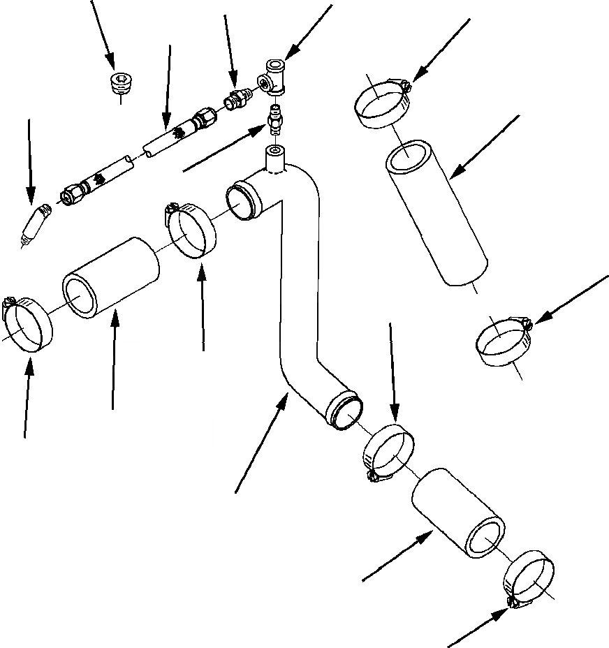 Схема запчастей Komatsu WA450-3L - FIG. A-A ПОСЛЕОХЛАДИТЕЛЬ ВОДН. ТРУБЫ ДВИГАТЕЛЬ