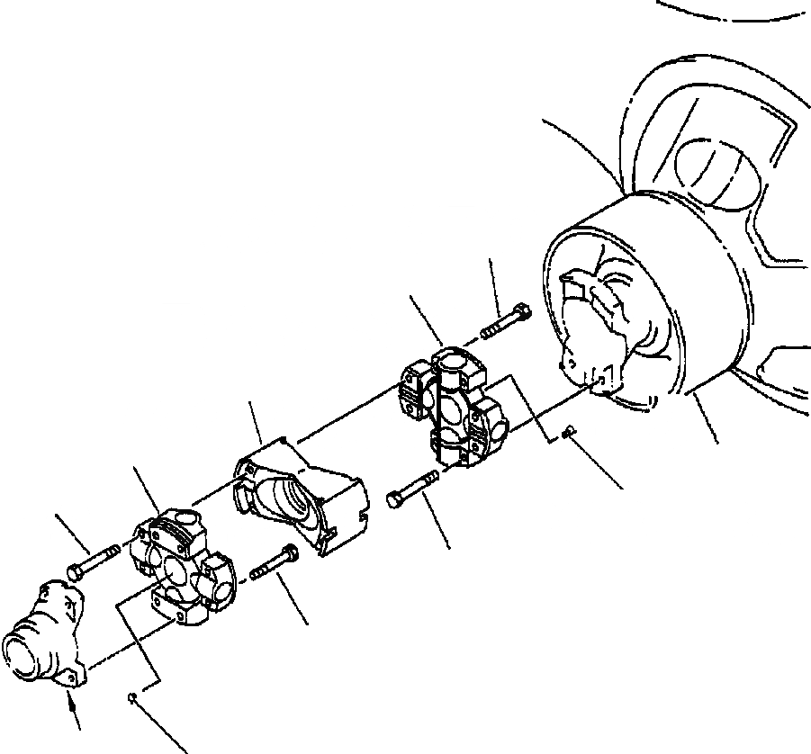 Схема запчастей Komatsu WA450-3L - FIG. F-A ВЕДУЩ. ВАЛ - ЗАДН. СИЛОВАЯ ПЕРЕДАЧА И КОНЕЧНАЯ ПЕРЕДАЧА