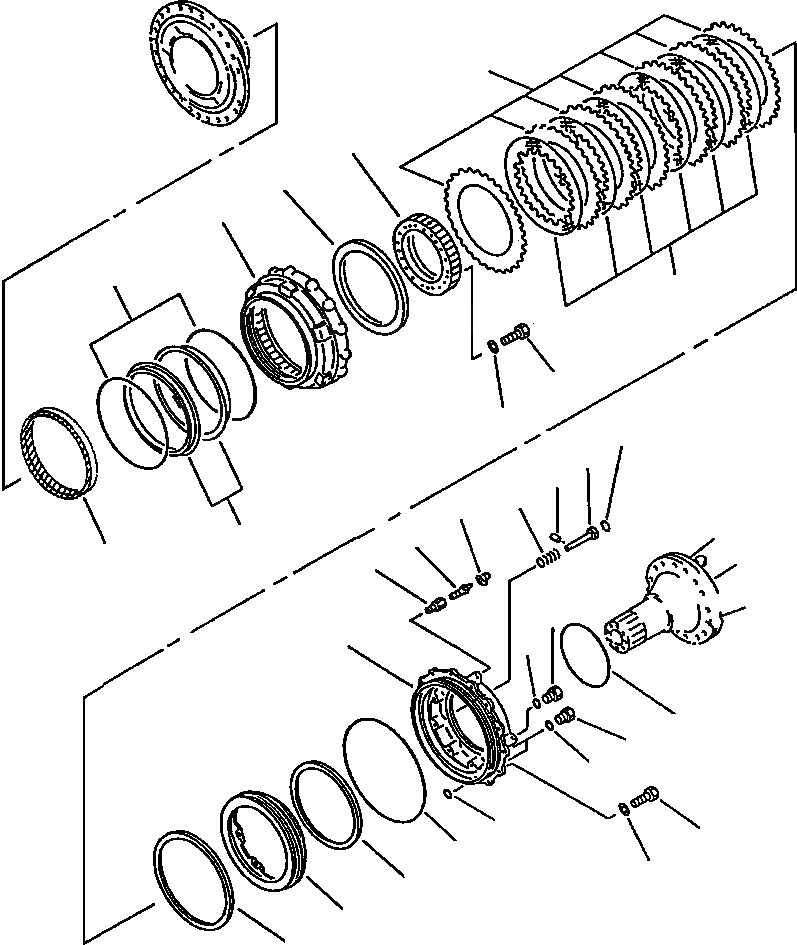 Схема запчастей Komatsu WA450-3L - FIG. F-A ЗАДН. МОСТ - КОЛЕСН. ТОРМОЗ СИЛОВАЯ ПЕРЕДАЧА И КОНЕЧНАЯ ПЕРЕДАЧА