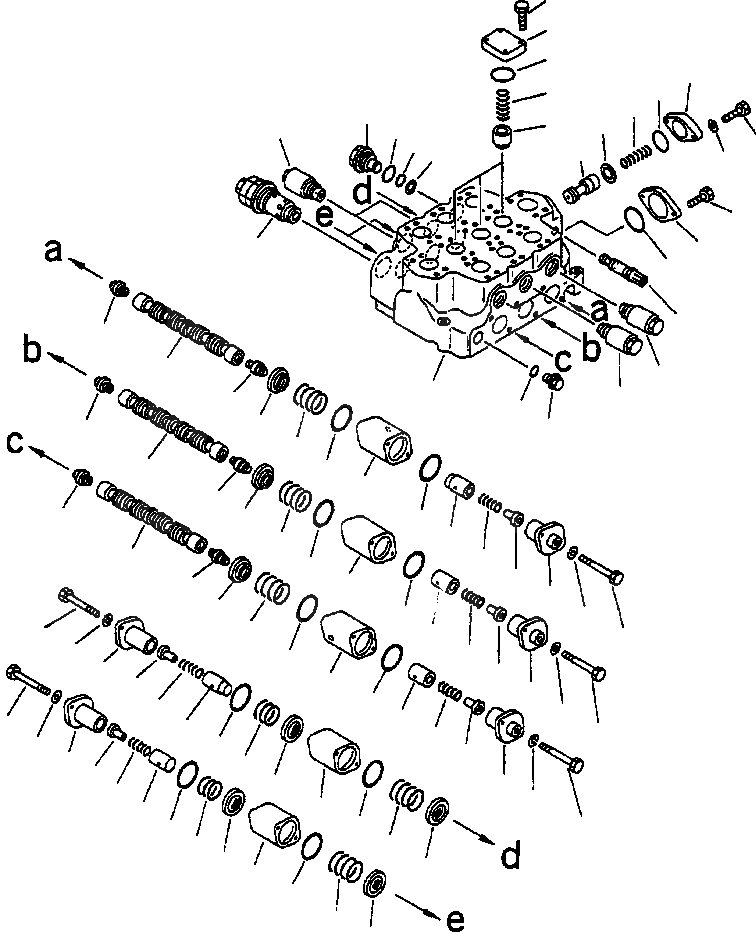 Схема запчастей Komatsu WA450-3L - FIG. H-A ОБОРУД-Е УПРАВЛЯЮЩ. КЛАПАН - COMPLETE ASSEMBLY - THREE-СЕКЦ. ГИДРАВЛИКА
