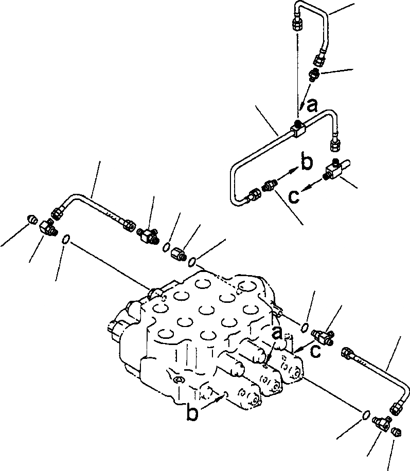 Схема запчастей Komatsu WA450-3L - FIG. H-A ОБОРУД-Е УПРАВЛЯЮЩ. КЛАПАН - LUBE ЛИНИИ - THREE-СЕКЦ. КЛАПАН ГИДРАВЛИКА