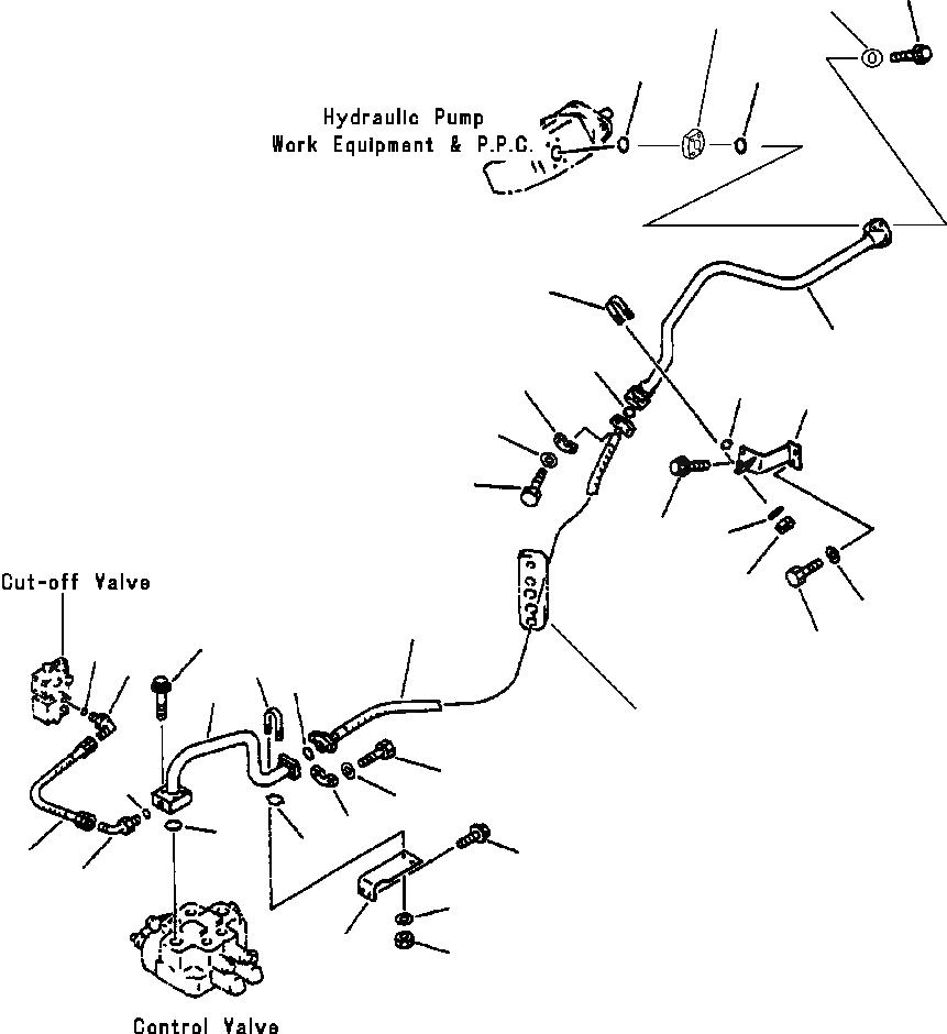 Схема запчастей Komatsu WA450-3L - FIG. H-A ГИДРОЛИНИЯ - ЛИНИЯ ПОДАЧИ ГИДРАВЛИКА