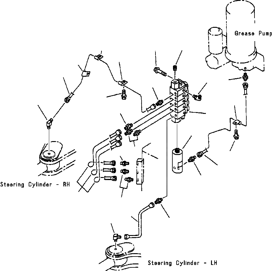 Схема запчастей Komatsu WA450-3L - FIG. J7-A СМАЗ. СИСТЕМА - АВТОМАТИЧ. - ЗАДН. РАМА ЛИНИЯ ОСНОВНАЯ РАМА И ЕЕ ЧАСТИ