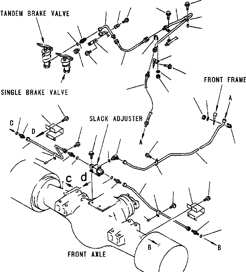 Схема запчастей Komatsu WA450-3L - FIG. K7-A ТОРМОЗ. МАСЛОПРОВОДЯЩАЯ ЛИНИЯ - ПЕРЕДН ТОРМОЗН. ГИДРОЛИНИЯ КАБИНА ОПЕРАТОРА И СИСТЕМА УПРАВЛЕНИЯ
