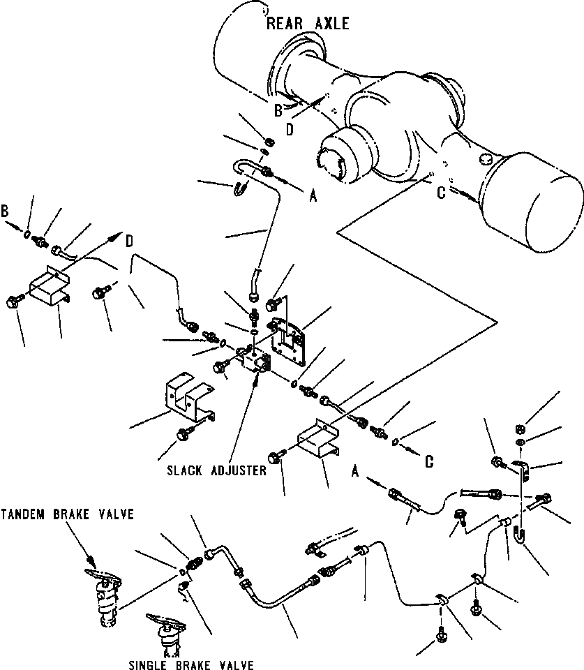 Схема запчастей Komatsu WA450-3L - FIG. K7-A ТОРМОЗ. МАСЛОПРОВОДЯЩАЯ ЛИНИЯ - ЗАДН. ТОРМОЗН. ГИДРОЛИНИЯ КАБИНА ОПЕРАТОРА И СИСТЕМА УПРАВЛЕНИЯ