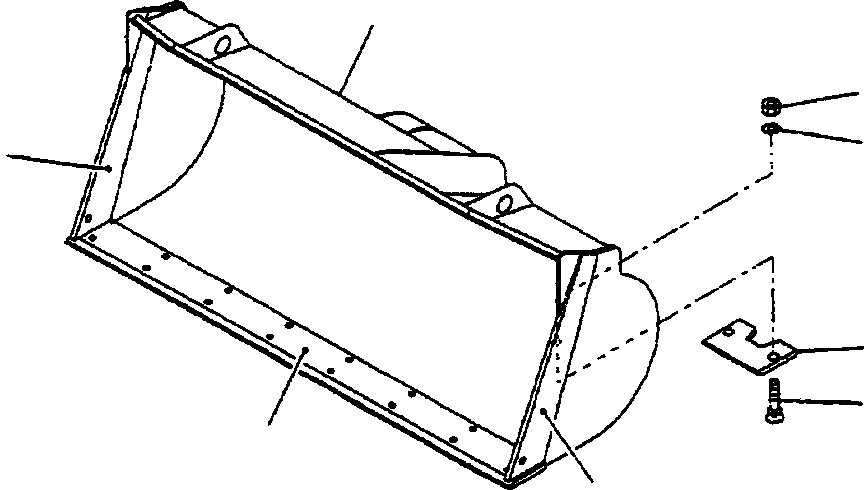 Схема запчастей Komatsu WA450-3L - FIG. T-A КОВШ - ПЕСЧАН. - ДЛЯ ПОЛУ HI-LIFT РАБОЧЕЕ ОБОРУДОВАНИЕ