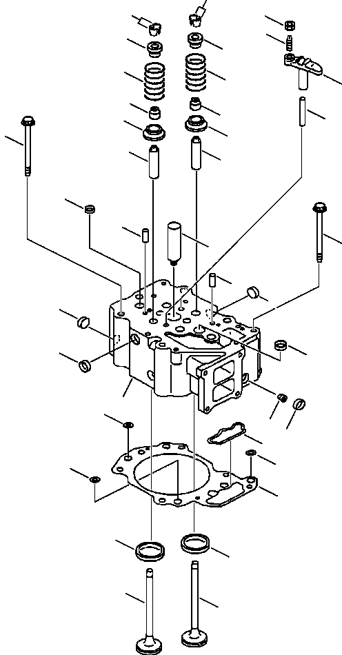 Схема запчастей Komatsu WA450-3MC - FIG. A-A7A ГОЛОВКА ЦИЛИНДРОВ ДВИГАТЕЛЬ