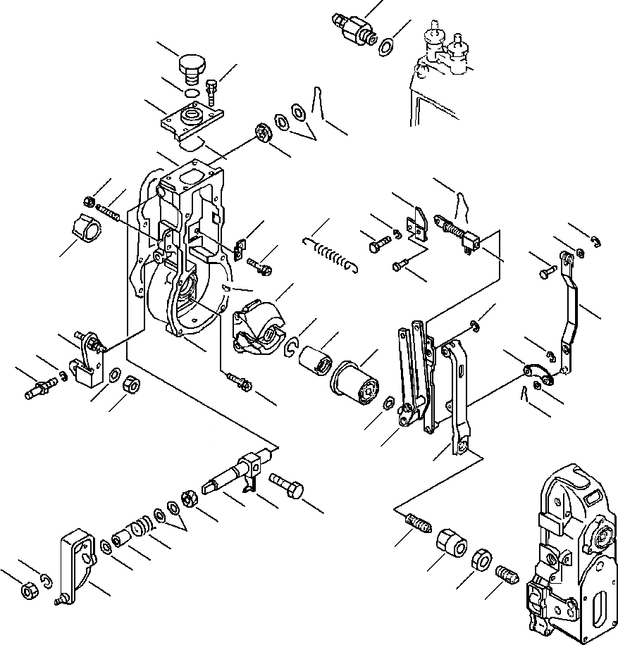 Схема запчастей Komatsu WA450-3MC - FIG. A-WKA ТОПЛ. НАСОС - РЕГУЛЯТОР ЗАДН. ЧАСТЬ ДВИГАТЕЛЬ