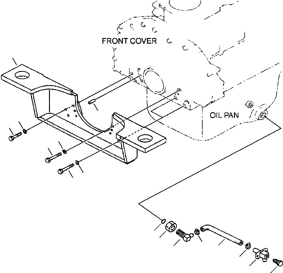 Схема запчастей Komatsu WA450-3MC - FIG. B-A ДВИГАТЕЛЬ - КРЕПЛЕНИЕ И МАСЛЯНЫЙ ПОДДОН ДРЕНАЖН. КОМПОНЕНТЫ ДВИГАТЕЛЯ
